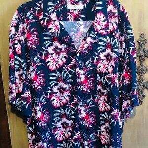 Celio Hawaiian Shirt Men's 2 XL Tall Tropical Vacation Beach Cruise Wear EUC